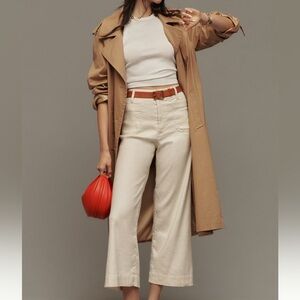 EUC Anthropologie Maeve Size 28 Colette linen edition Cropped Pants.